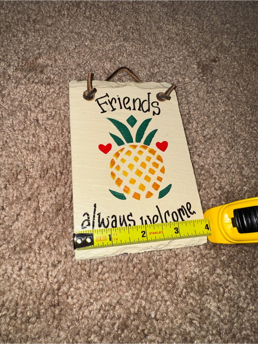 Mini Hand Painted Slate Welcome Sign - Picture 2 of 3